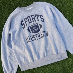 Vintage Sports Illustrated Crewneck Sweatshirt Gray Football Graphic Size XL